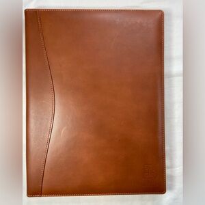 Brown Leather Executive Portfolio Note Pad Holder Barrington NEW‎ 12” x 9.5”